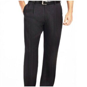 Michael Brandon Black Business Casual Cuffed Dress Pants Size 36 X 30